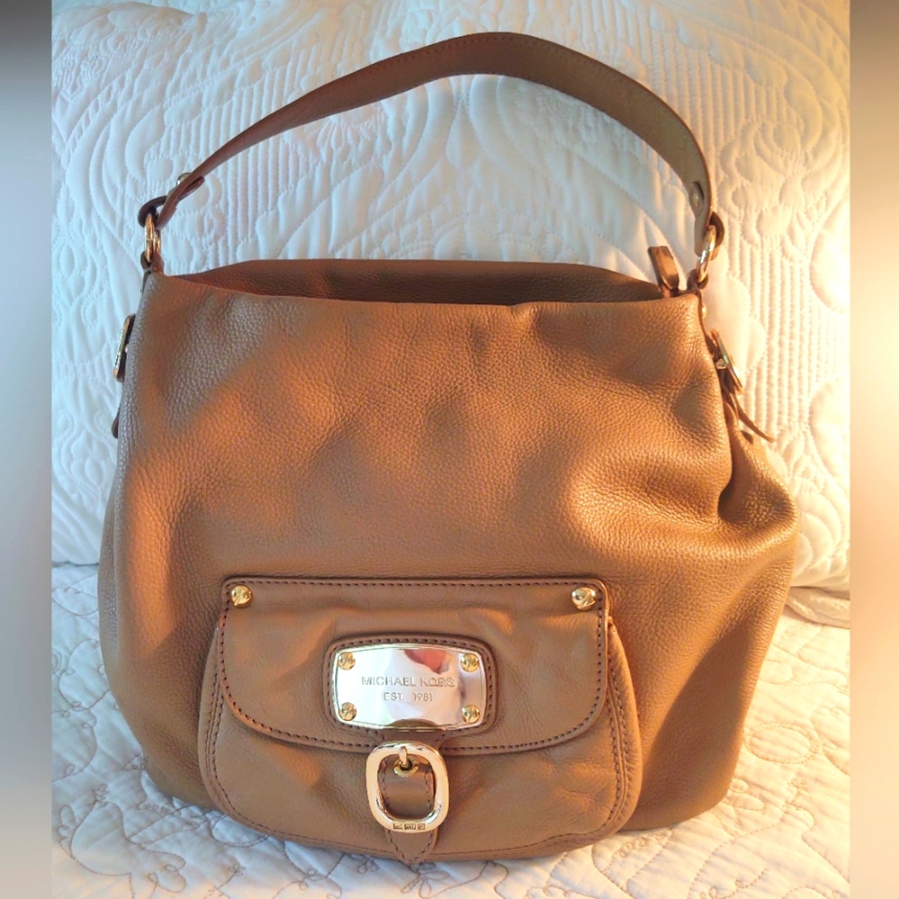 Michael Kors Tan Leather Shoulder Bag